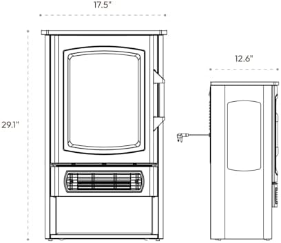 Cambridge 3 Panel Electric Fireplace with Remote Control