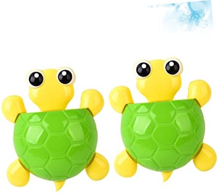 2Pcs Cute Turtle Suction Cup Bathroom Organizer