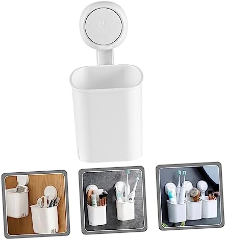 Holibanna Suction Cup Wall Mount Toothbrush Holder