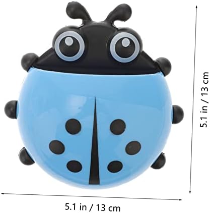 Veemoon Ladybug Toothbrush Cup Holder Wall Mount Suction