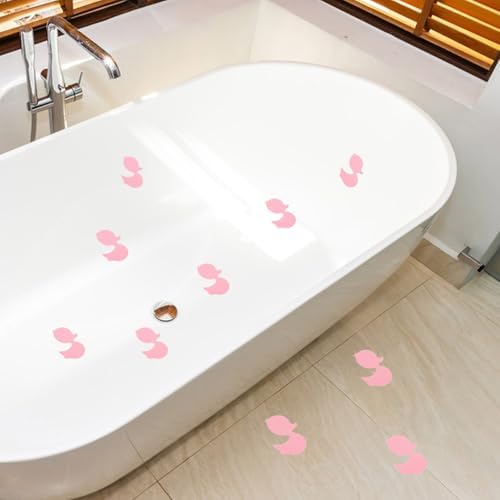 BEBEMOKO 12pcs Cartoon Duck Bathtub Stickers