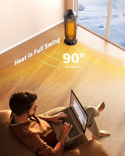 Antime 1500W Electric Space Heater with Remote and Thermostat