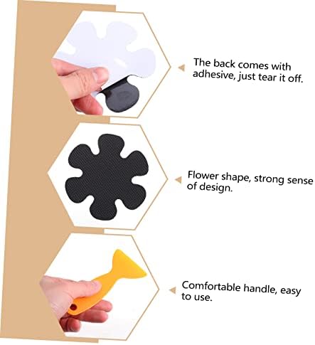 Happyyami 20pcs Flower Shaped Non-Slip Bath Tub Stickers