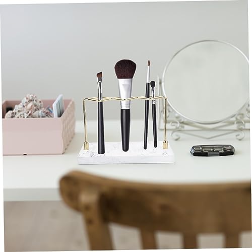 HAKIDZEL Marble Toothbrush Holder with Makeup Brush Stand