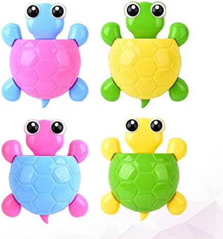 Cute Green Turtle Toothbrush Holder Suction Cup Mount