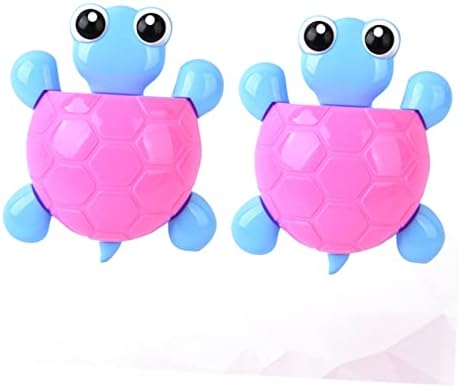 Luxshiny 2Pcs Turtle Suction Cup Toothbrush Holder Organizer