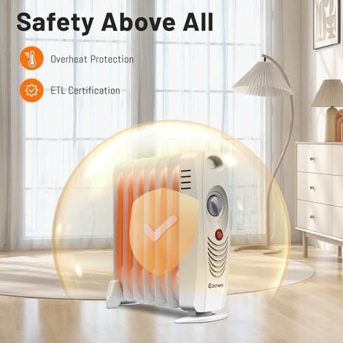 KOTEK 700W Oil Filled Space Heater with Adjustable Thermostat
