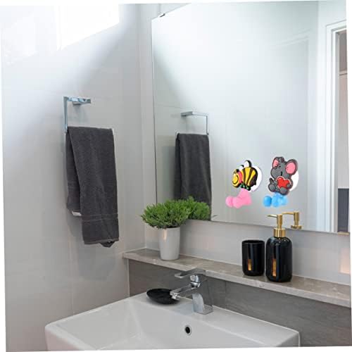 LIFKOME Cartoon Animal Toothbrush Holder Wall Suction Cup Hook