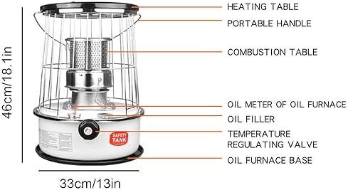 DECORN Kerosene Heater 200 sq ft Portable Convection
