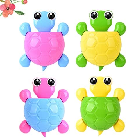 Cute Green Turtle Toothbrush Holder Suction Cup Mount