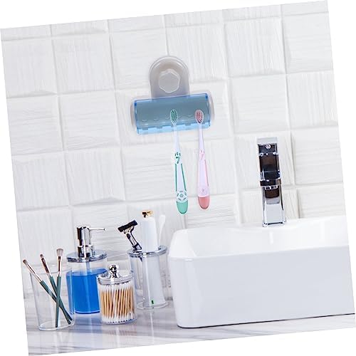 Mobestech 2pcs Wall Mounted Suction Toothbrush Holder