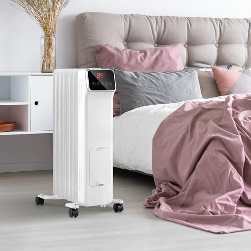 Tangkula 1500W Oil Filled Radiator Heater with Remote and 3 Modes