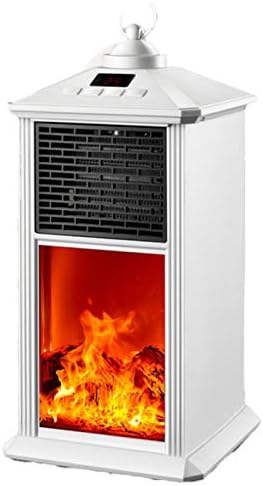 FACAI 3D Flame Electric Heater with Remote Control and Timer White