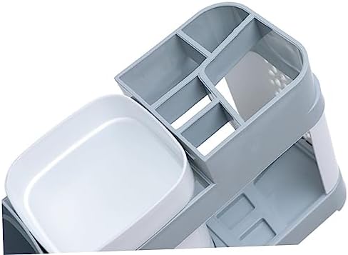 Luxshiny Suction Cup Toothbrush Holder with 2 Cups and 5 Slots