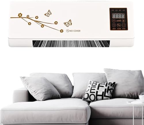 Ductless Air Conditioner Fan Heater - White Compact Quiet Energy Saving Remote Control