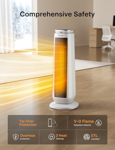 PELONIS 23 Oscillating Ceramic Heater with Remote Thermostat