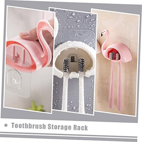 RORPOIR 2 Piece Wall Mounted Toothbrush Holder Suction Cup Bathroom Organizer