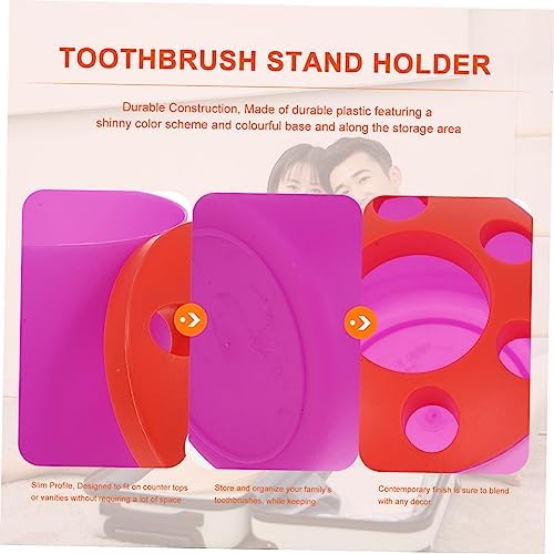 LIFKOME Large Plastic Toothbrush Organizer Stand