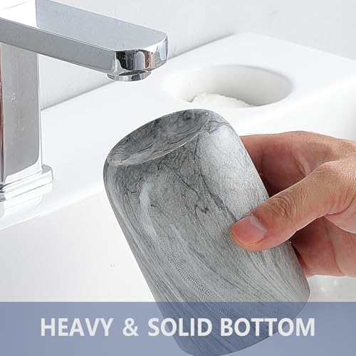 Marble Grey Ceramic Toothbrush Holder Set 1