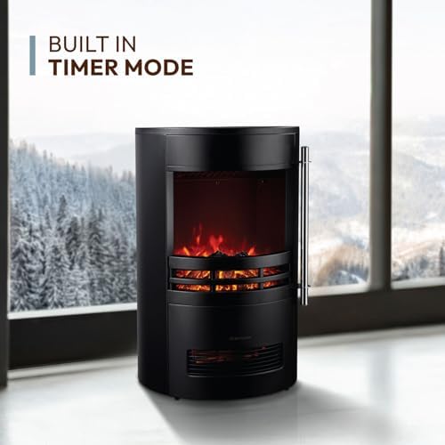 Cambridge Round Electric Fireplace with Remote Control 1