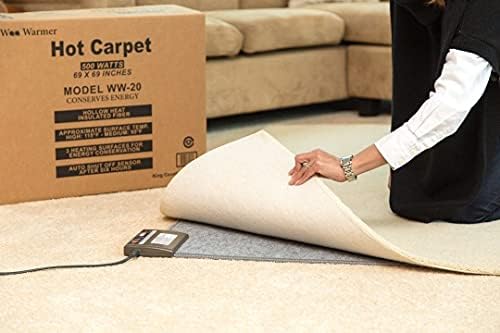 Woo Warmer Hot Carpet Radiant Floor Heater 500W 70x70 Inches
