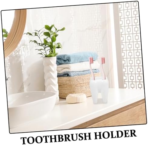 Luxshiny 2pcs White Toothbrush Holders for Kids