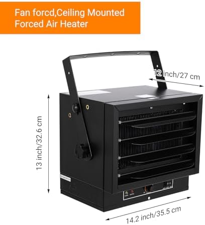 PioneerWorks 5000W Electric Ceiling Garage Heater with Overheat Protection