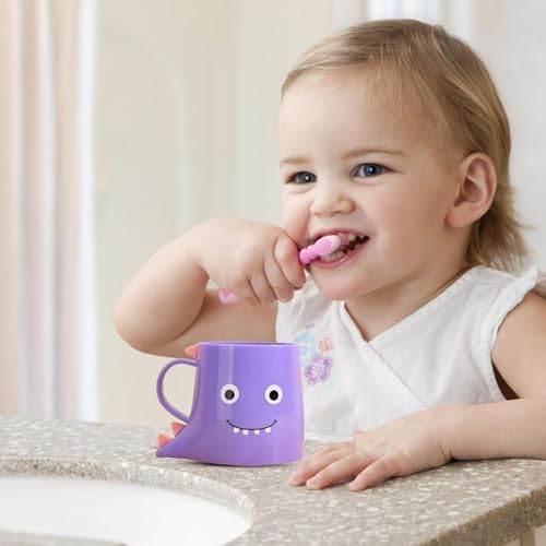 Dinosaur Toothbrush Holder with Wash Cup Purple