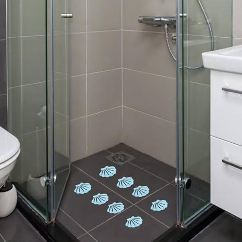HOLIDYOYO Non-Slip Bathtub Stickers - 12pcs Shell Shaped Safety Treads