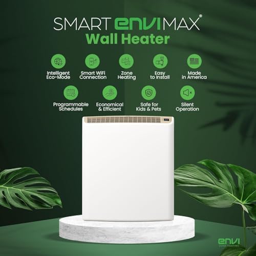 Smart EnviMAX 1000W Wi-Fi Wall Heater - App Controlled Energy Efficient