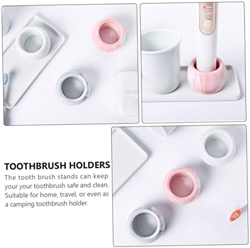 Amosfun 3pcs Marble Electric Toothbrush Holder