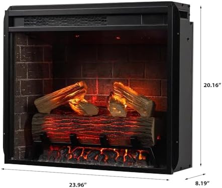 Modern Ember Uptown - Electric Fireplace Insert with Remote and Alexa Compatibility