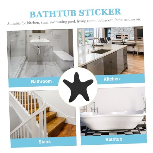 Hemoton 6pcs Non-Slip Sea Star Bath Stickers for Safe Shower Use