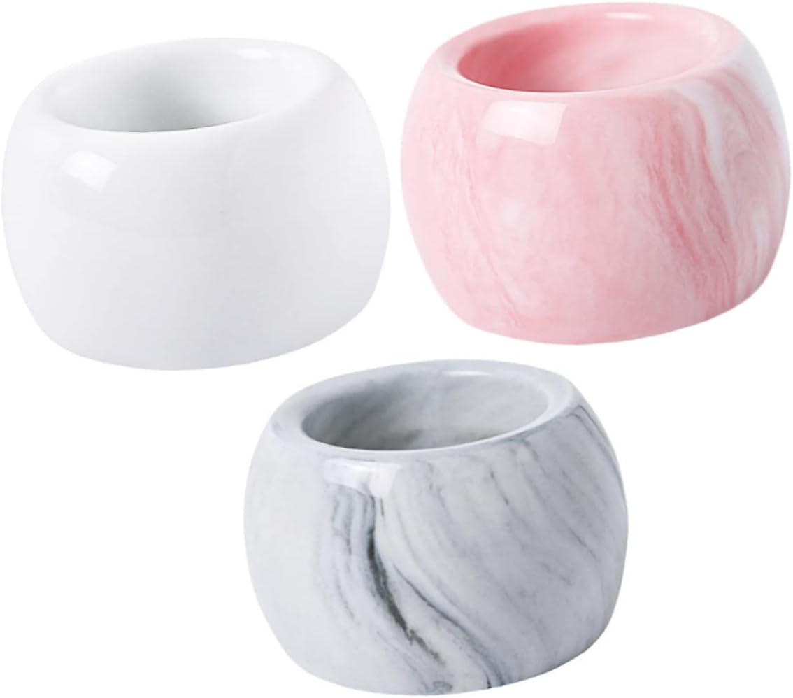 Amosfun 3pcs Marble Electric Toothbrush Holder