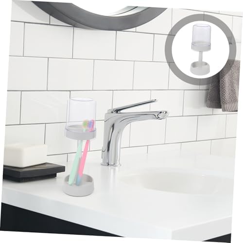 UTHCLO Toothbrush Holder with Cups Slot and Protective Lid 1