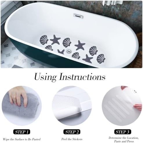 48PCS Bathtub Non Slip Stickers Set with Scraper