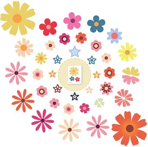 PRATIQUE Non Slip Bathtub Stickers Flower Design