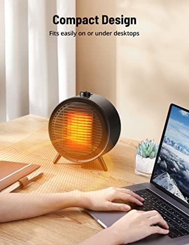 PARIS RHNE 1500W PTC Ceramic Space Heater with Thermostat and Safety Features