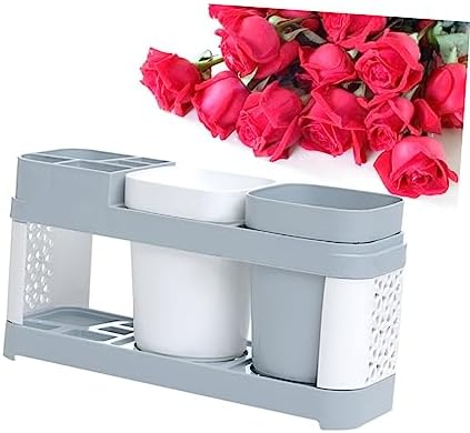 BRIGHTFUFU Toothbrush Toothpaste Holder Organizer