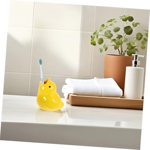 VICASKY Ceramic Cartoon Toothbrush Holder for Bathroom