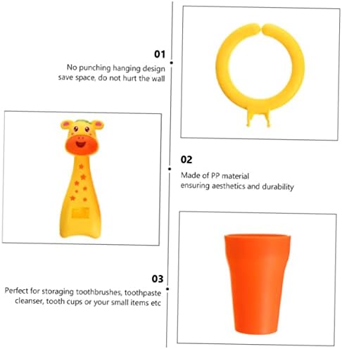 ABOOFAN Cartoon Animal Toothbrush Holder Wall Mount Organizer