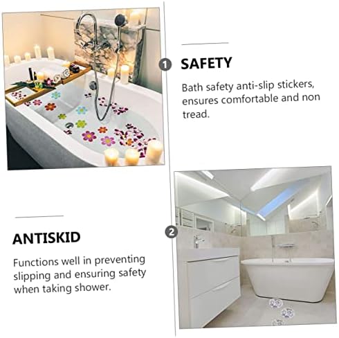 Amosfun 14pcs Non-Slip Bathtub Stickers for Safety
