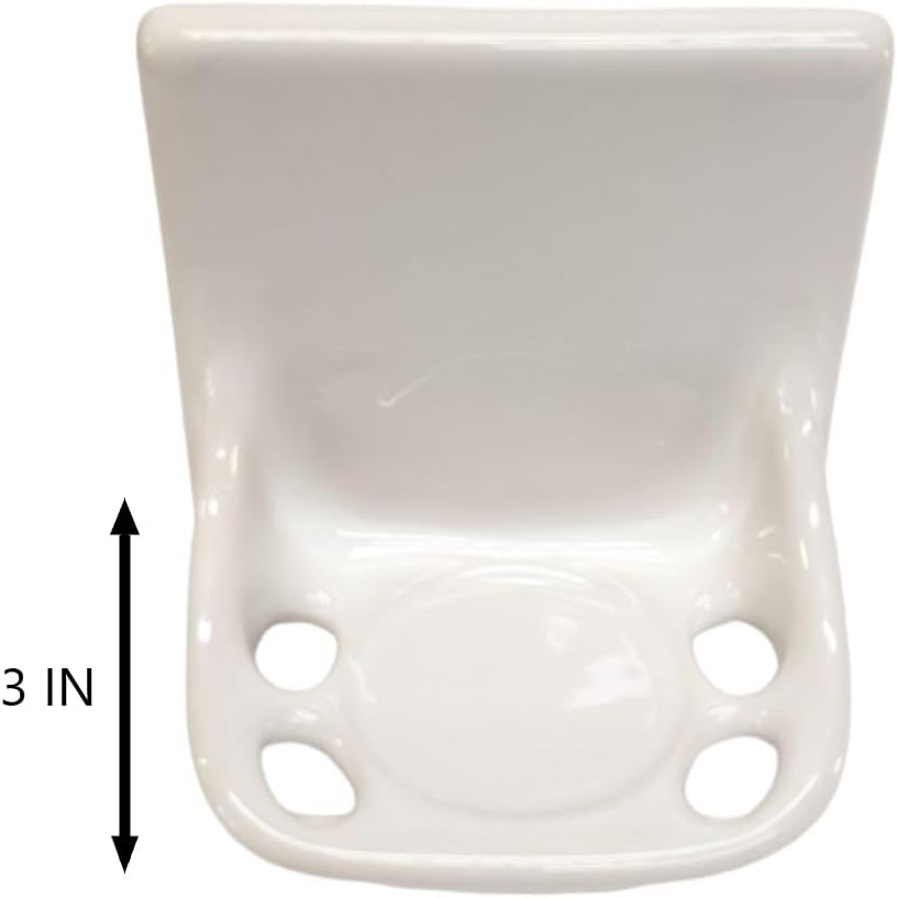 Flat Back Ceramic Toothbrush Holder for Bathrooms