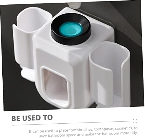 Unomor Wall Mount Toothbrush Holder with Toothpaste Dispenser