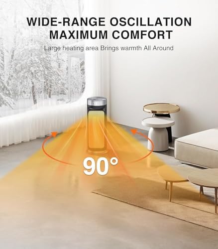 DAYETTE 1500W Smart Electric Space Heater with WiFi Control and 5 Modes