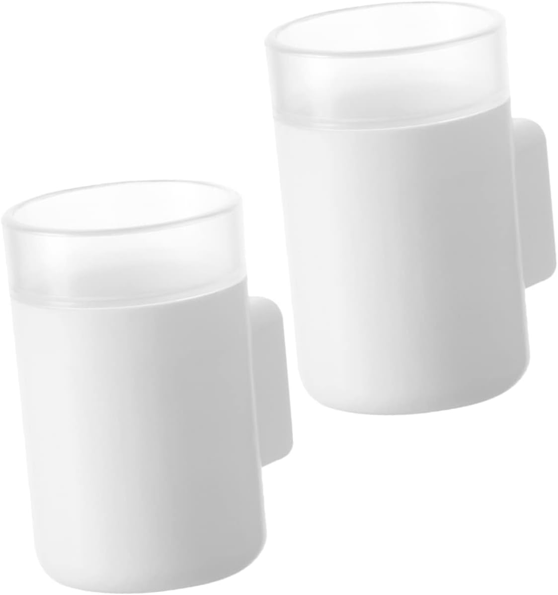 STOBAZA Wall Mounted Toothbrush Holder 8pcs Bathroom Organizer