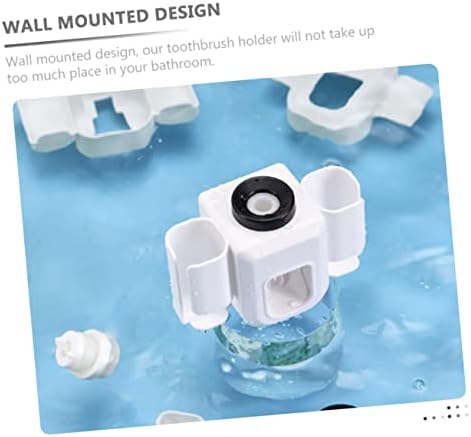 Unomor Wall Mount Toothbrush Holder with Toothpaste Dispenser