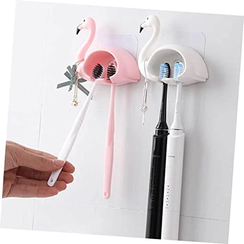 LIFKOME 2Pcs Pink Flamingo Suction Cup Toothbrush Holder