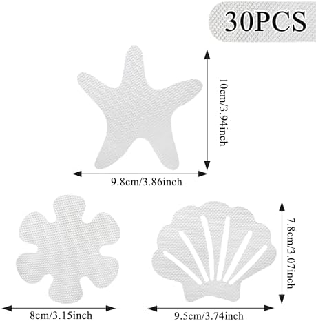 30pcs Clear Anti-Slip Shower Stickers for Safety
