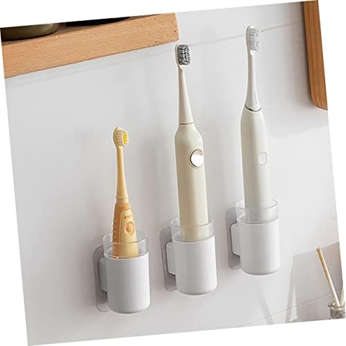 STOBAZA Wall Mounted Toothbrush Holder 8pcs Bathroom Organizer
